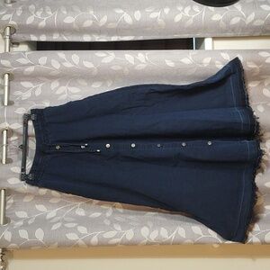 Neways Button Down Dark Blue Denim Skirt size 11